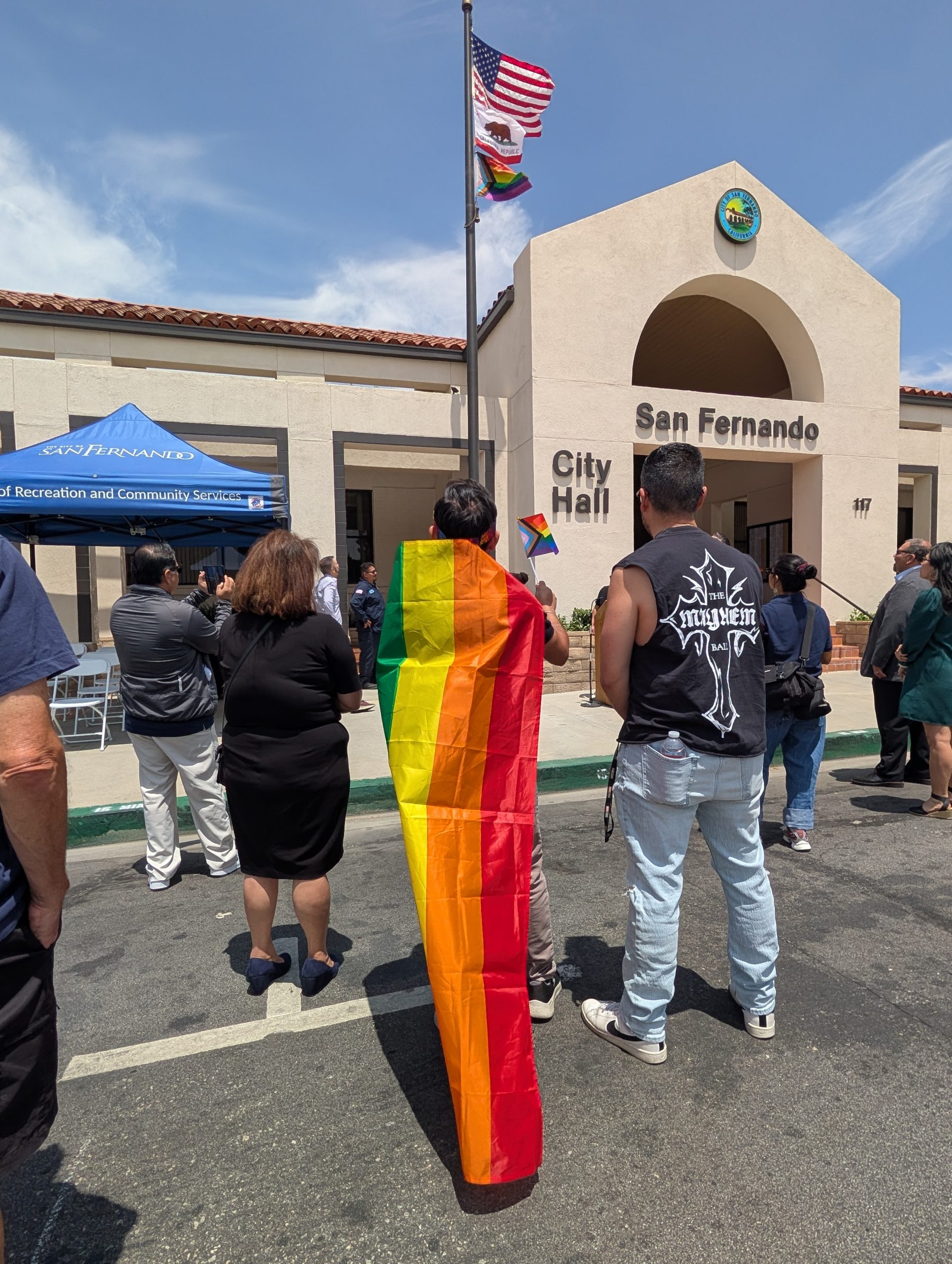 City of San Fernando Raises Pride Flag to a Sparse Crowd - The San Fernando Valley Sun