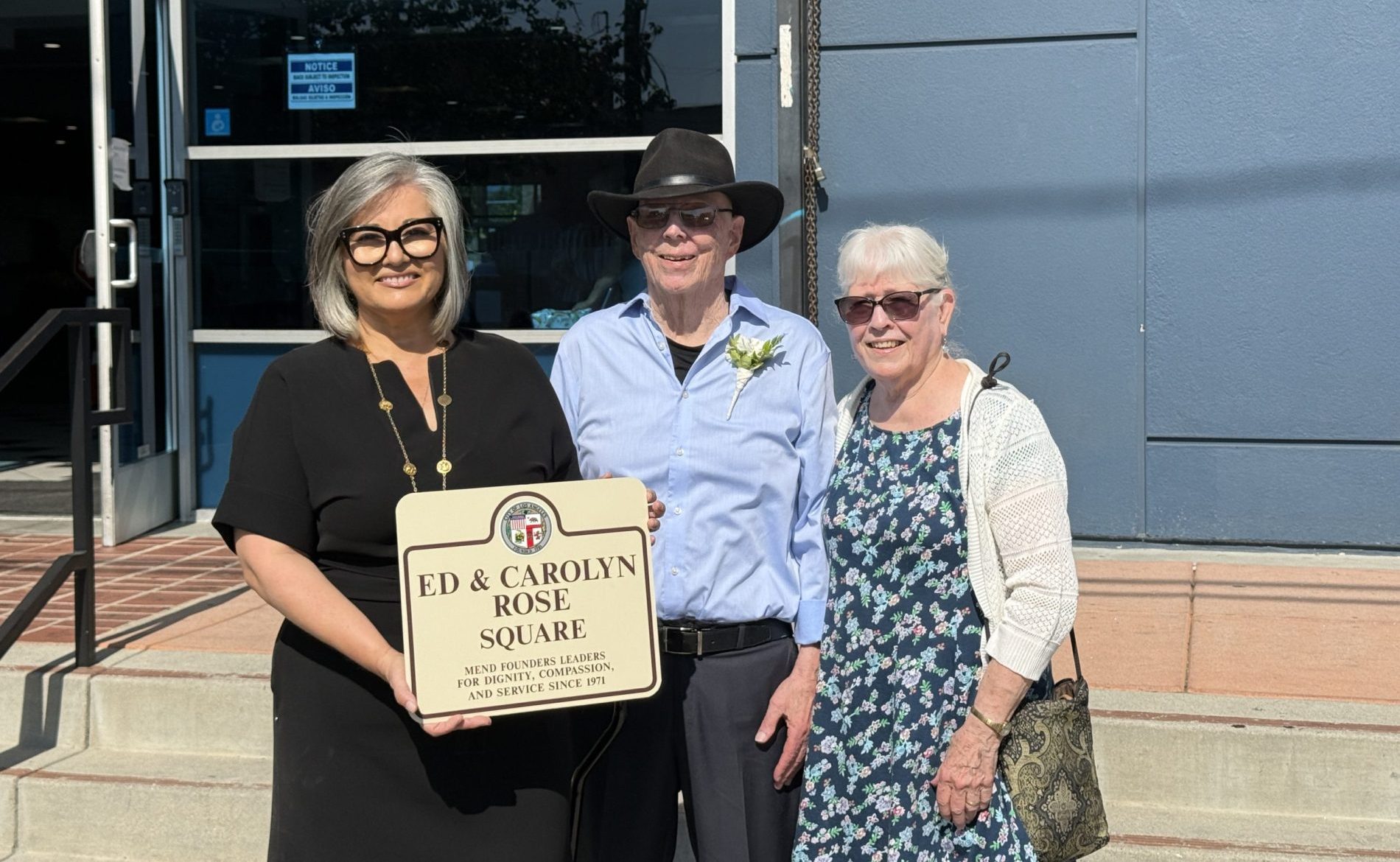 Founders of MEND Honored with Square Dedication Outside Its Pacoima Headquarters - The San Fernando Valley Sun